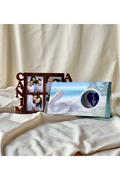 Gift Moda Kişiye Özel Gold Canım Annem Çerçeve Ve İnci Kolye Anneye Hediye Seti