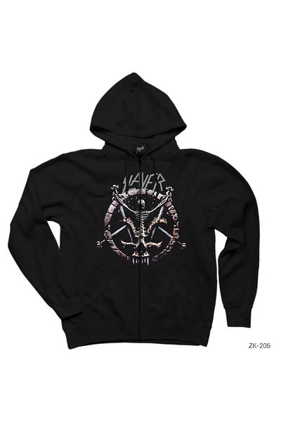Z zepplin Φούτερ Slayer Divine με μαύρη κουκούλα με φερμουάρ