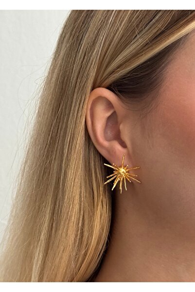 KİLİGİSTANBUL ALTIN KAPLAMA DİKENLİ KÜPE