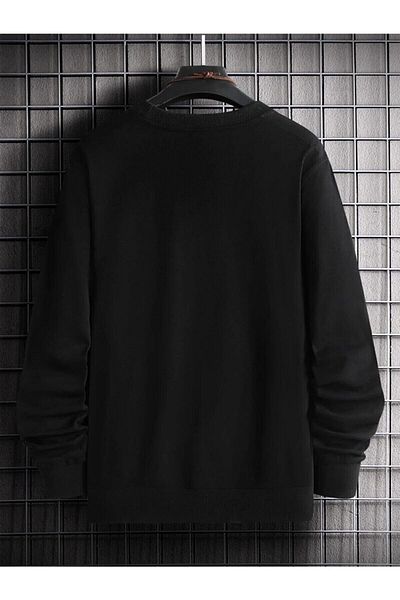 Moda Glo Unisex Μαύρο Ιαπωνικό εμπριμέ φούτερ oversize