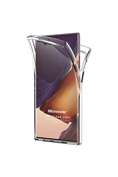Microsonic Samsung Galaxy S23 Ultra Kılıf 6 Tarafı Tam Full Koruma 360 Clear Soft Şeffaf