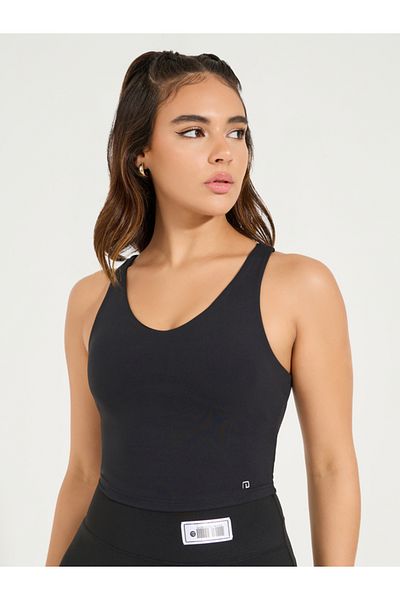Styli Gymspire Edition- Label & Logo Racerback Longline Sports Bra