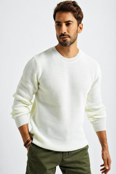 CHUBA Erkek Bisiklet Yaka Selanik Örgü Triko Kazak 21w303