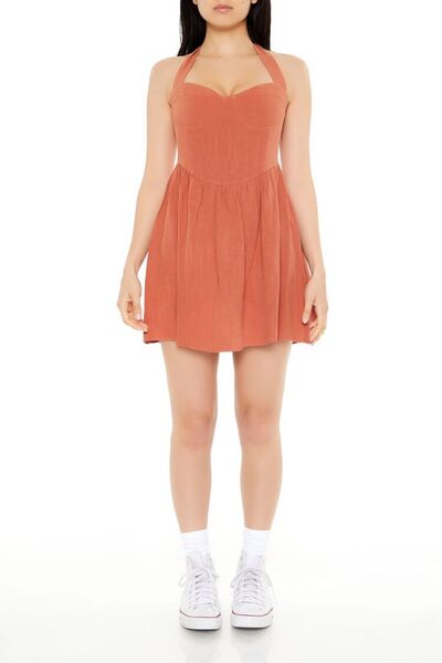 Forever 21 Korse Detaylı Halter Mini Elbise