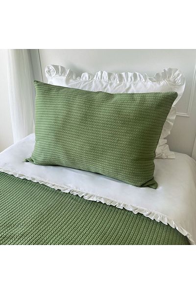 PAMUKA Khaki Color Single Pique Set - Knitted Pattern