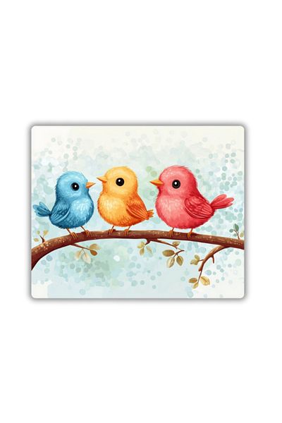 lili hediyelik Mouse Pad με στάμπα πουλιού σε κλαδί 18x22 cm