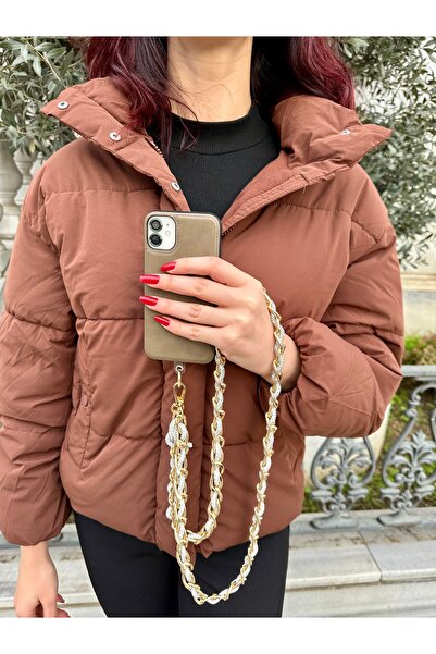 Cherry Carter Taş Detaylı Her Telefon Kılıfına Uyumlu Telefon Askısı - Çapraz Kullanım Telefon Askısı