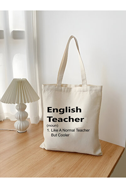 Cemira English Teacher, Öğretmenler Günü Hediye, Tote Bag, Kalın, Bez Çanta, ...