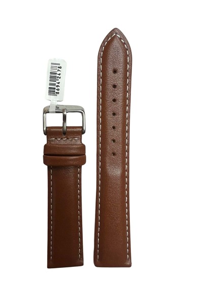 RODER R4106W Leather Strap - Tan - White - 18mm