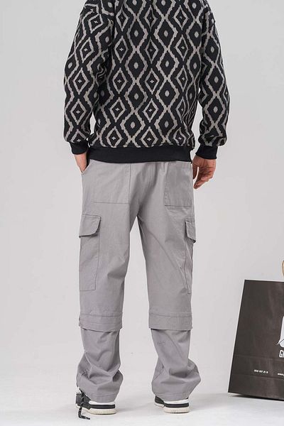 go gang own Act Cargo Pocket and Troc Detailed Gabardine Baggy Pants