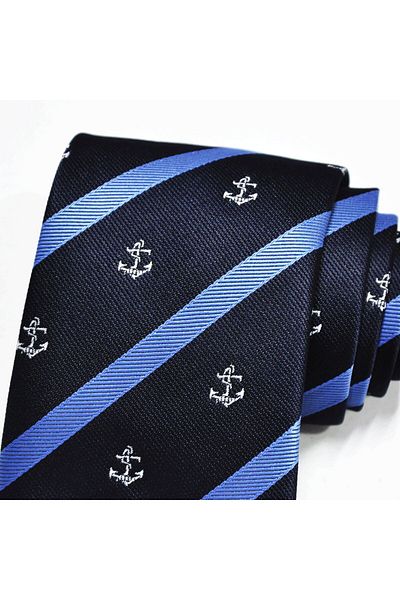 Eyida Sailor microfiber Tie - Handmade, Jacquard Aborda, MAR001