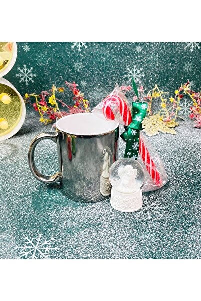 Gift Moda Melek Kar Küresi Baston Şeker Ve Kupa Bardak Yılbaşı Seti