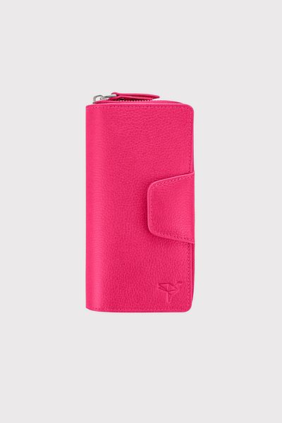 Garbalia Lobby Genuine Leather Fuchsia Portfolio Women's Wallet