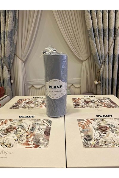 Clasy Cearşaf de pat cu un singur albastru - Minel 100X200