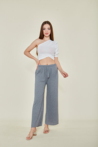 RTBUTİK 8 Pcs Women's Comfortable Corduroy Pajama Bottoms - Casual Home Wear