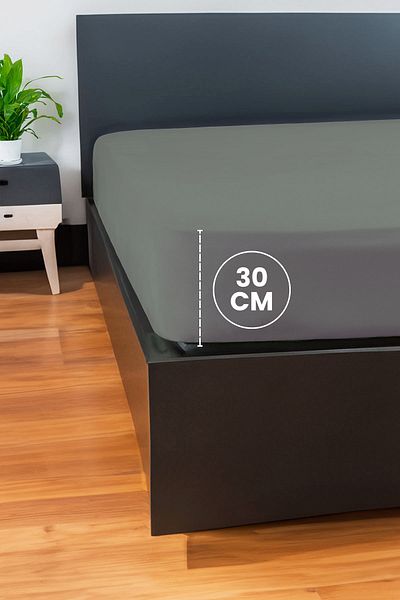 GAMA HOME 100% Cotton Fitted Sheet - 100X200 cm - 30 cm Edge Height - Organic and Comfortable