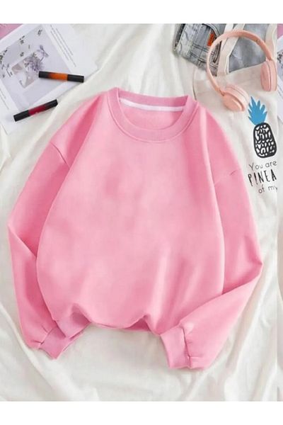 EXPECTED Φούτερ Unisex με λαιμόκοψη - Απλό χωρίς εκτύπωση, φαρδιά εφαρμογή, βαμβακερό ύψος