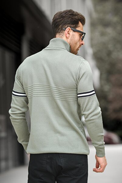 Oksit Pulover pentru bărbați Giul Cotton Slim Fit Stripe