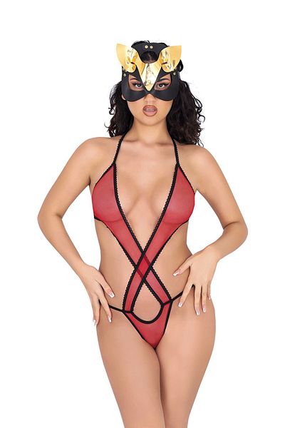 Sistina Red Lcr Tulle Bodysuit - 935