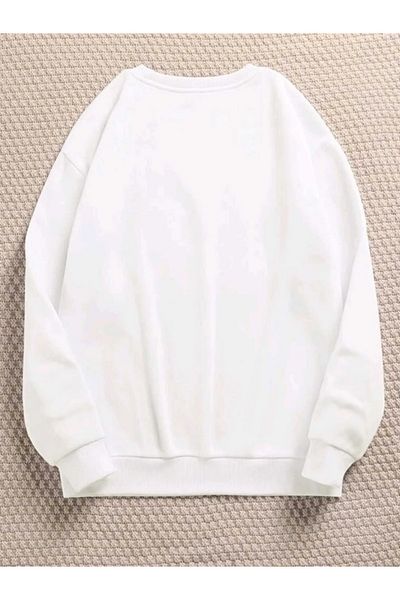 EXPECTED Hanorac unisex cu gât crew - simplu, fără imprimeu, cu croiala largă, bumbac ridicat
