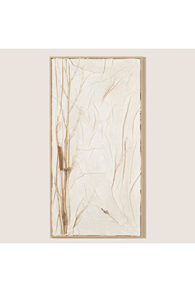 Chakra Tessuto Naturel Tablo 63x123 cm Beyaz