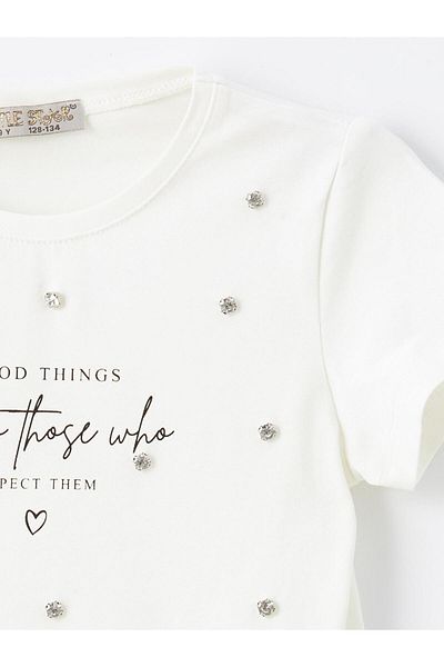 Little Star Girl's Printed Stone Blouse Size: 12 Years