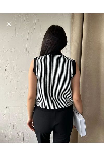 Sfg Life Moda Women's Strappy Buttoned Front Knitwear Sweater Vest