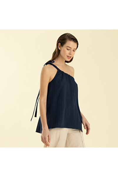 Chakra Volumınoso Top Marin Mavi