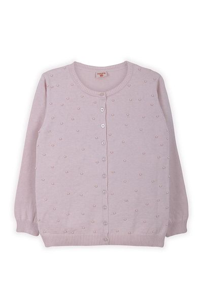 Minora Girl's Knitwear Cardigan - Pudra