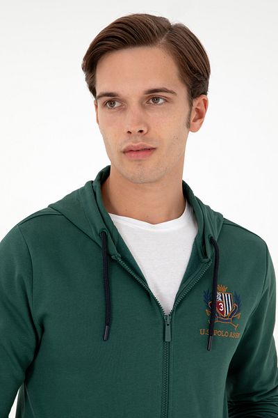 U.S. Polo Assn. Men's Dark Green Knitted Cardigan 50293649 -Vr079