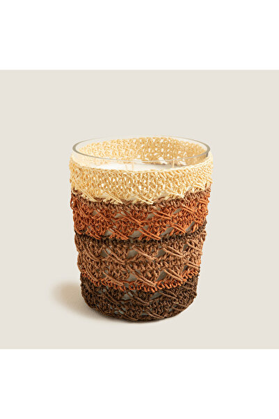 Chakra Boho Chic Tığ İşi Kokulu Mum 14x17 cm Natural