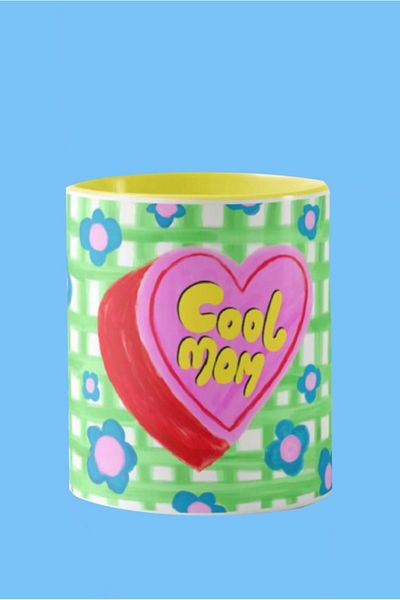Hello Melody Design Hello Melody Mug Series "COOL MOM" Mug Hand Drawing Original Designed Digital Print Mug 9.5x8 Cm