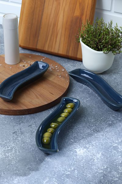Keramika Suport Masline Safir 18 Cm 3 Bucati