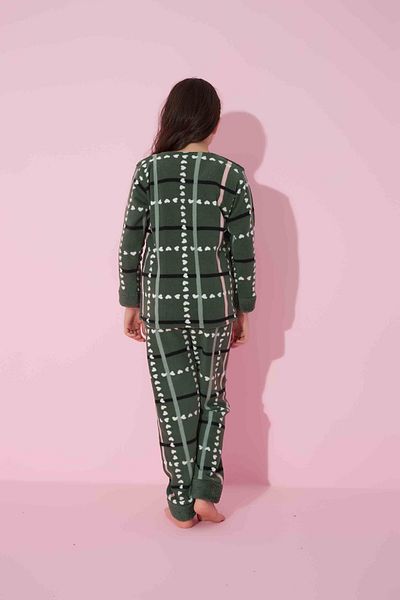 MEBA Girl's Wellsoft Plush Fleece Pajama Set with Sleeping Band