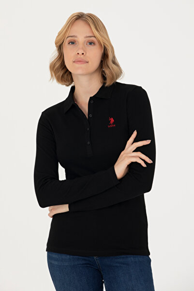 U.S. Polo Assn. Γυναικείο φούτερ Polo Neck 50271573 -VR046 - Μαύρο βασικό μον...