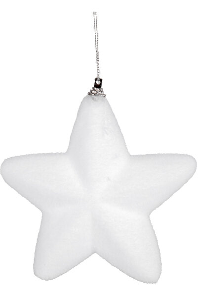 Herdekora Новорічна прикраса Новорічна зірка, набір з 3 штук, біла, 13 см.