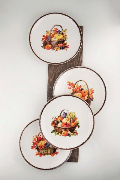 Bursa Porselen Dekor Fall'24 Fruit Basket 4 Piece Serving Plate