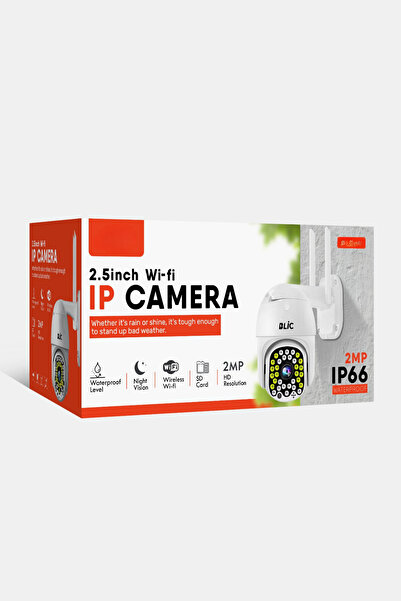 Rever 360° Haraketli Wifi Hareket Sensörlü 2MP Güvenlik Kamerası IP Kamera Gece Görüşlü Su Geçirmez IP66