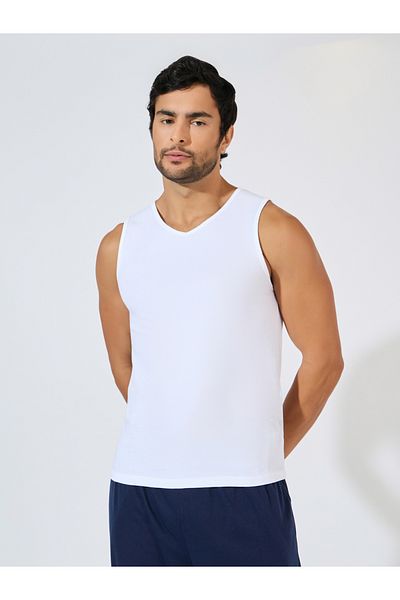 Styli Pack of 2 - Cotton Stretch V Neck Vest
