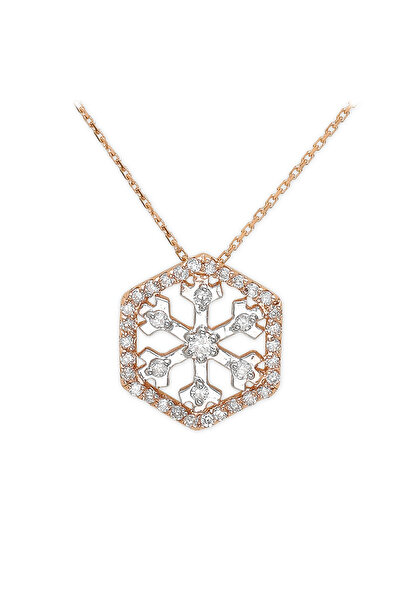 Ariş Pırlantalı Kar Tanesi Kolye