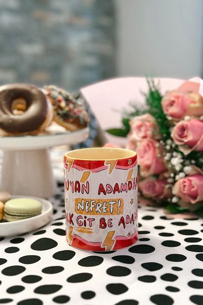 Hello Melody Design Hello Melody mug series "HATER OF THE SLEEPING MAN"Cup-Original design digital printing mug 9.5x8 cm