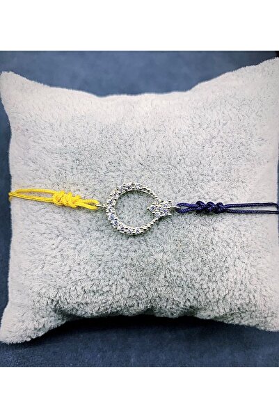 SARIASLAN Kadın Ay Yıldız Taşlı Taraftar Bileklik 925 Ayar Gümüş, Fenerbahçel...