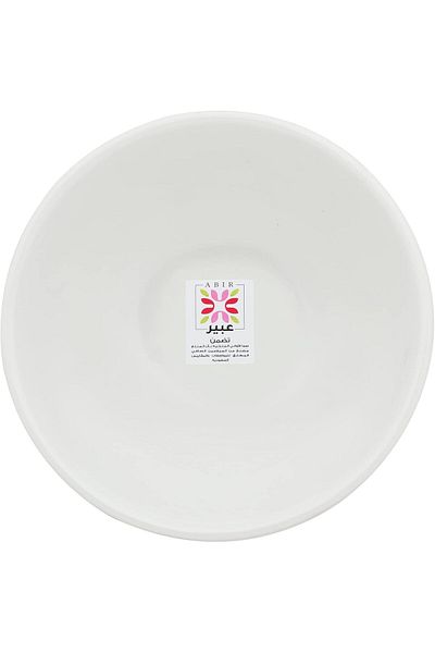Abir Melamine Deep Round Bowl 12 CM / 4.72 INCH White Floral Design For Food Kitchen Use Outdoor & R