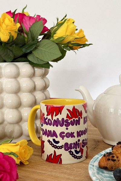Hello Melody Design Hello Melody "Konusun" Mug - 9.5X8 Cm, Original Design Digital Printed