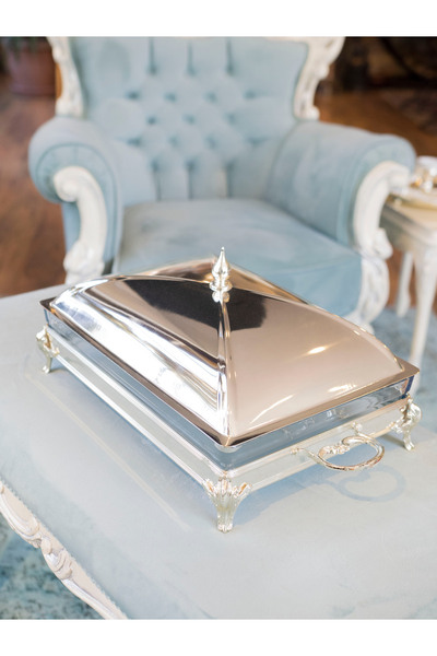 Bakır Concept Gümüş Kaplama Sunumluk Dikdörtgen Kapaklı No:1