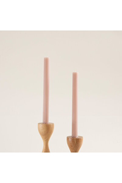 Chakra Helen 2Li Sütun Şamdan Mumu Pudra Pudra