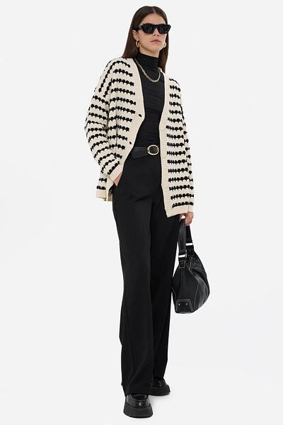 Hiccup Ζακέτα με ριγέ κουμπιά oversize