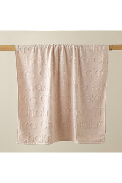 Chakra Logolu Plaj Havlusu Pudra