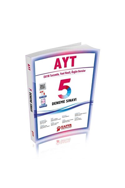 Zafer Yayınları AYT 5’Li Deneme Sınavı Tüm Dersler Soru Bankası - Yeni