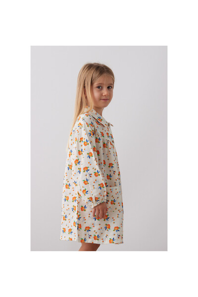 CİCHLİD Girl Patterned Muslin Fabric Dress